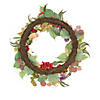 National Tree Company 30 in. Harvest Serenity Floral and Pumpkins Wreath Image 1