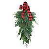 National Tree Company 30" Mixed Pine Christmas Teardrop with Bow Image 1