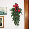 National Tree Company 30" Mixed Pine Christmas Teardrop with Bow Image 1