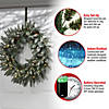 National Tree Company 30" Pre-Lit Artificial Christmas Wreath, Snowy Morgan Spruce with Twinkly LED Lights, Plug in Image 4