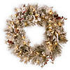 National Tree Company 30" Snowy Bedford Pine Wreath with Battery Operated LED Lights Image 1