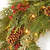 National Tree Company 30" White Pine Wreath with Battery Operated Warm White LED Lights Image 2