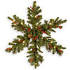 National Tree Company 32 in. Crestwood Spruce Snowflake with Battery Operated Warm White LED Lights Image 1