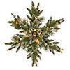 National Tree Company 32 in. Glittery Bristle Pine Snowflake with Battery Operated Warm White LED Lights Image 1