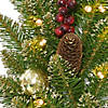 National Tree Company 32 in. Glittery Gold Dunhill Fir Snowflake with Battery Operated LED Lights Image 2