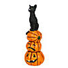 National Tree Company 32 in. Halloween Black Cat and Pumpkins Stack Image 1