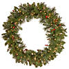 National Tree Company 36" Crestwood&#174; Spruce Wreath with Clear Lights Image 1