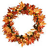 National Tree Company 36 in. Maple Wreath with Clear Lights Image 1
