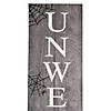 National Tree Company 39 in. Halloween "Unwelcome Porch Sign with Spider Webs Image 2