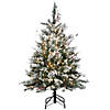 National Tree Company 4.5 ft. Snowy Bedford Pine Tree with Clear Lights Image 1