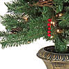 National Tree Company 4 ft. Artificial Glistening Pine Entrance Christmas Tree with Red Berries and Pinecones, Pre-Lit with Clear Incandescent Lights, Plug In Image 3