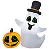 National Tree Company 4 ft. Inflatable Ghost and Pumpkin Image 1