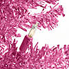National Tree Company 4 ft. Pink Tinsel Tree with Clear Lights Image 2