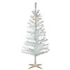 National Tree Company 4 ft. White Iridescent Tinsel Tree with Clear Lights Image 1