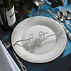 National Tree Company 4-Piece Hannukah Place Setting Message D&#233;cor, Curly Script Writing In Silver, 10 in Image 2