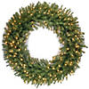 National Tree Company 48&quot; Norwood Fir Wreath with Warm White LED Lights Image 1