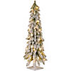 National Tree Company 48" Snowy Downswept Forestree with Clear Lights Image 1
