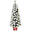 National Tree Company 5 ft. Snowy Pogue Pine Entrance Tree with LED Lights Image 1