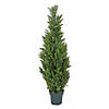 National Tree Company 50" Cedar Tree in Dark Green Round Growers Pot Image 1