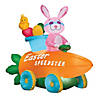 National tree company 54" inflatable bunny in easter speedster Image 1