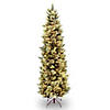 National Tree Company 6.5 ft. Carolina Pine Slim Tree with Clear Lights Image 1