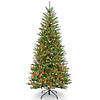 National Tree Company 6.5 ft. Dunhill&#174; Fir Slim Tree with Multicolor Lights Image 1