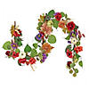 National Tree Company 6 ft. Harvest Serenity Floral and Pumpkins Garland Image 1