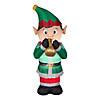 National Tree Company 6 ft. Inflatable Trumpet Playing Elf Image 1