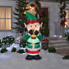 National Tree Company 6 ft. Inflatable Trumpet Playing Elf Image 1