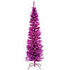 National Tree Company 6 ft. Pink Tinsel Tree with Clear Lights Image 1