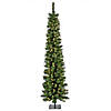 National Tree Company 6 ft. Pre-Lit Nooksack Fir Pencil Slim Tree with LED Lights Image 1