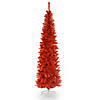 National Tree Company 6 ft. Red Tinsel Tree Image 1