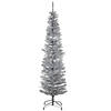 National Tree Company 6 ft. Silver Tinsel Tree Image 1