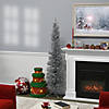 National Tree Company 6 ft. Silver Tinsel Tree Image 1