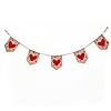 National Tree Company 6 ft. Valentine Garland with Red Hearts & Dots Image 1