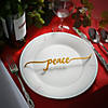 National Tree Company 6-Piece Christmas Place Setting Message D&#233;cor, Curly Script Writing In Gold, 10 in Image 2
