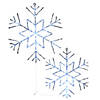 National Tree Company 6-Point Star Ice Crystal Snowflake Pair with LED Lights Image 1