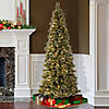 National Tree Company 7.5 ft. Glittery Bristle&#174; Pine Slim Tree with Warm White LED Lights Image 1