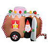 National Tree Company 7.5 ft. Inflatable Gingerbread Trailer with Santa Image 1