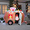 National Tree Company 7.5 ft. Inflatable Gingerbread Trailer with Santa Image 1