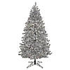 National Tree Company 7.5 ft. Pre-Lit Christmas Matte Silver Metallic Tree Image 1