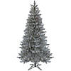 National Tree Company 7.5 ft. Pre-Lit Crystal Silver Metallic Tree Image 1