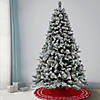 National Tree Company 7.5 ft. Pre-Lit Snowy Silver Hill Pine Tree with LED Lights Image 1