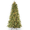 National Tree Company 7.5 ft. Tiffany Fir Slim Tree with Clear Lights Image 1