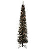 National Tree Company 7 ft. Black Tinsel Tree with Clear Lights Image 1