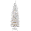 National Tree Company 7 ft. Kingswood&#174; White Fir Pencil Tree with Clear Lights Image 1