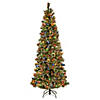 National Tree Company 7 ft. PowerConnect&#8482; Glittering Pine Pencil Slim Tree with Multicolor Lights Image 1
