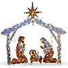 National Tree Company 72in. Nativity Scene with White LED Lights Image 1