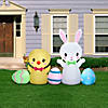 National tree company 78" inflatable easter bunny and chick Image 1