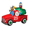 National Tree Company 8 ft. Inflatable Santa in Vintage Pickup Truck Image 1